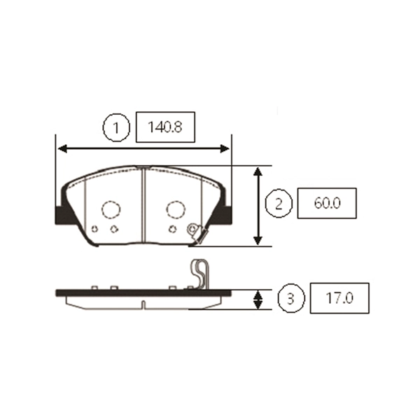 Kit de plaquettes de frein, frein à disque CTR GK0553