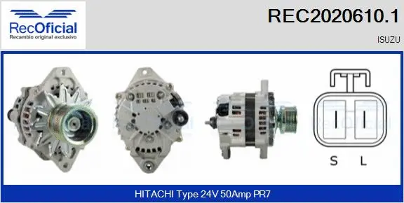 Alternateur RECOFICIAL REC2020610.1