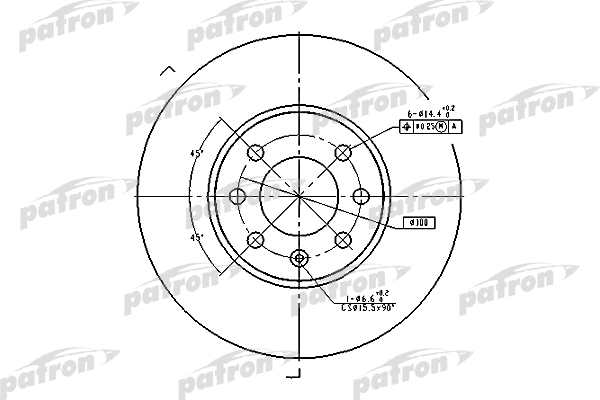 Disque de frein PATRON PBD1609