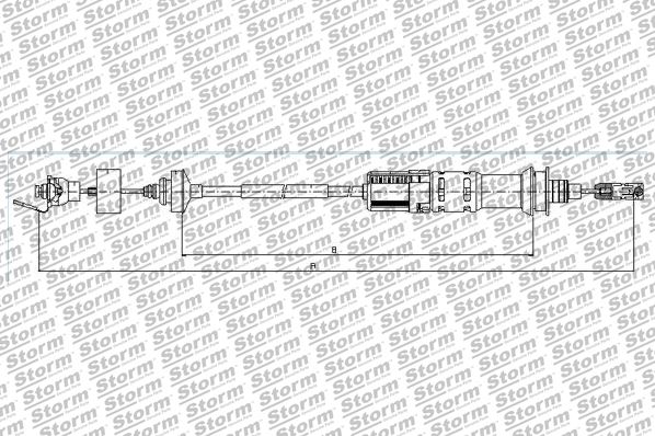 Tirette à câble, commande d'embrayage STORM QUALITY PARTS 1101441
