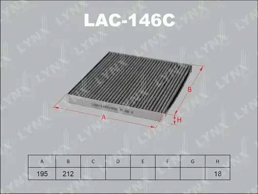 Filtre, air de l'habitacle LYNXAUTO LAC-146C