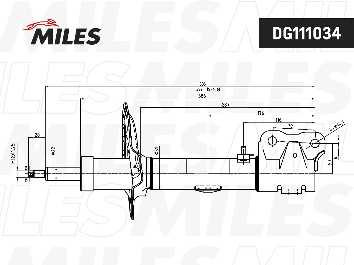 Amortisseur MILES DG111034