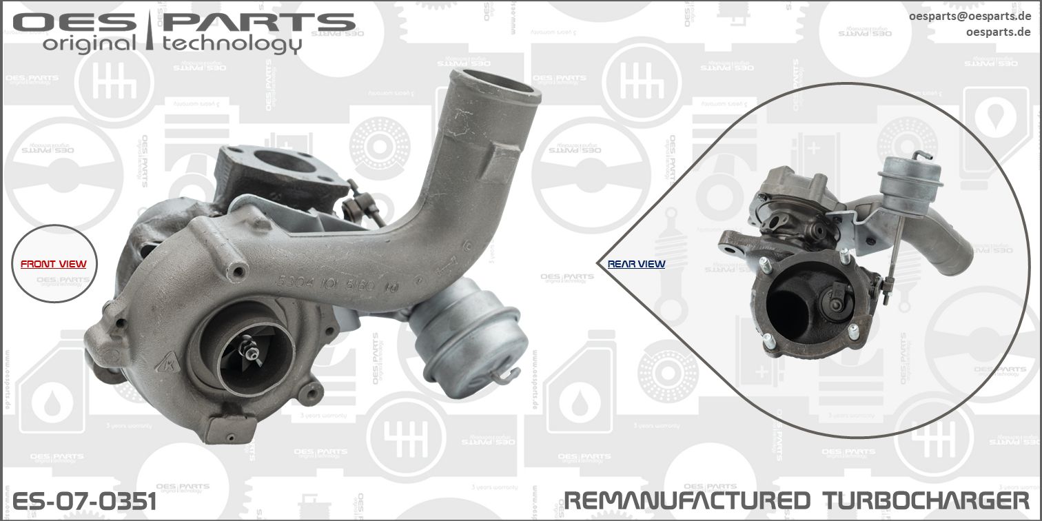 Turbocompresseur, suralimentation OES PARTS ES-07-0351