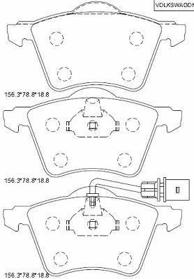 Kit de plaquettes de frein, frein à disque ASIMCO KD7580