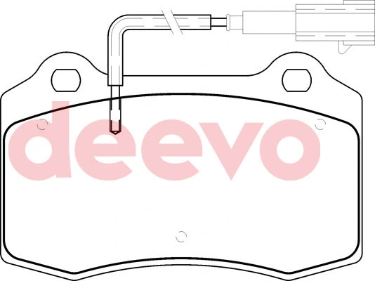 Kit de plaquettes de frein, frein à disque DEEVO BP77200