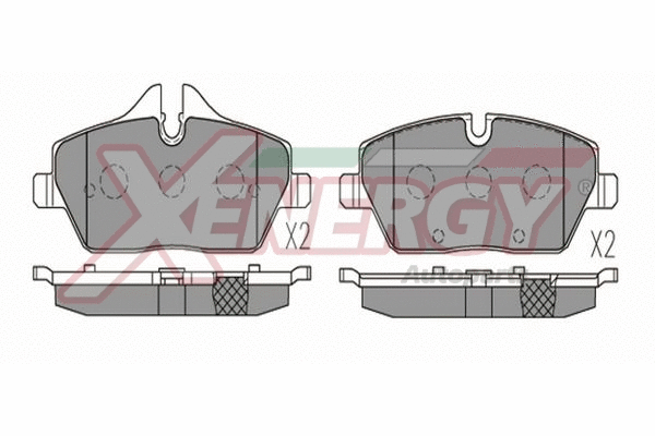 Kit de plaquettes de frein, frein à disque AP XENERGY X41375