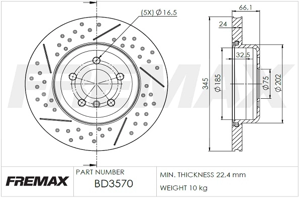 Disque de frein FREMAX BD-3570