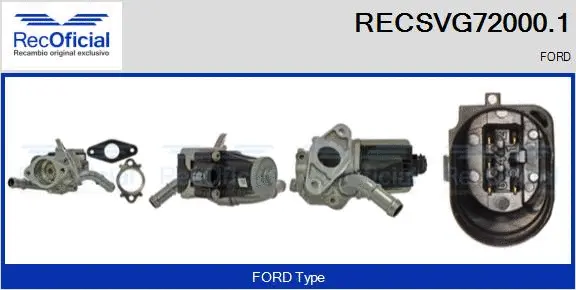 Vanne EGR RECOFICIAL RECSVG72000.1