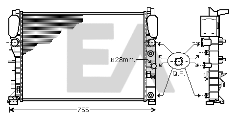 Radiateur, refroidissement du moteur EACLIMA 31R50168