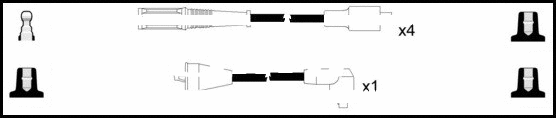 Kit de câbles d'allumage LEMARK HOES584