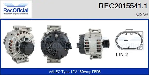 Alternateur RECOFICIAL REC2015541.1