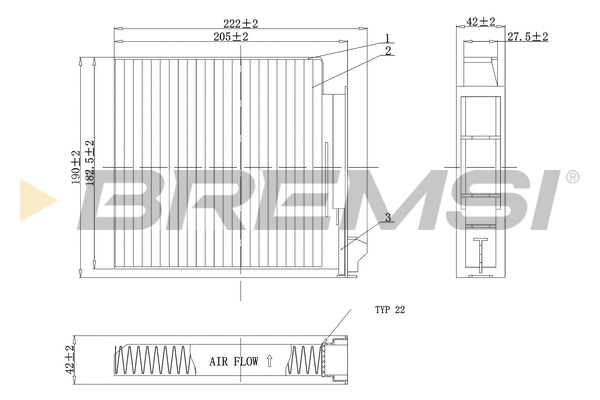 Filtre, air de l'habitacle BREMSI FC0093C