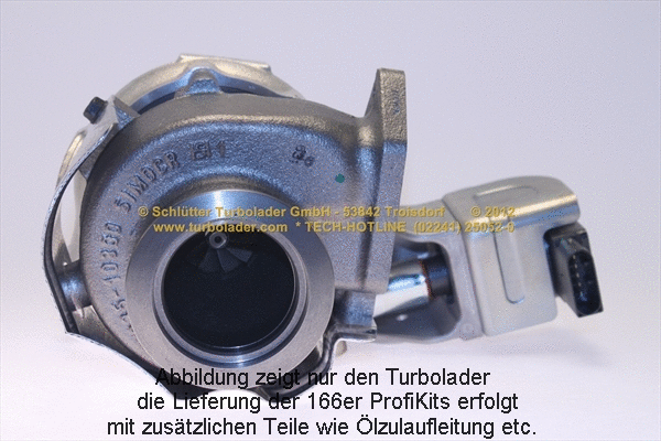 Turbocompresseur, suralimentation SCHLÜTTER TURBOLADER 166-05225