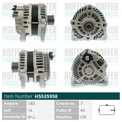 Alternateur HOFFER H5535958