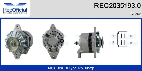 Alternateur RECOFICIAL REC2035193.0