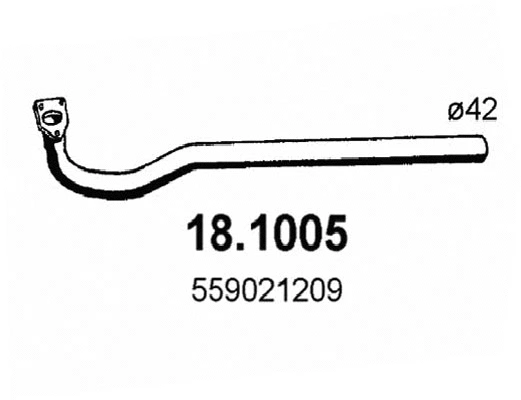 Tuyau d'échappement ASSO 18.1005
