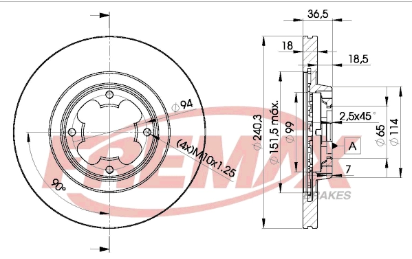 Disque de frein FREMAX BD-1290