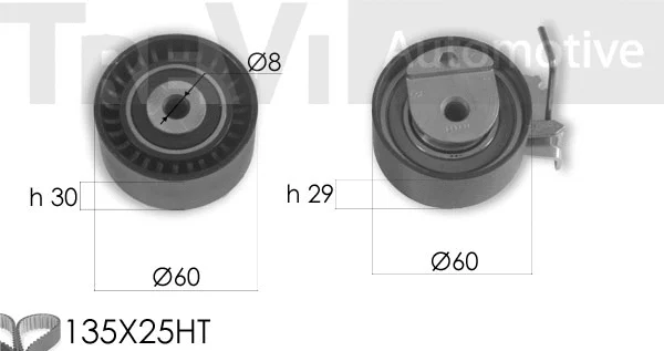 Pompe à eau + kit de courroie crantée TREVI AUTOMOTIVE KD1365HP