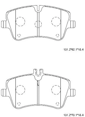 Kit de plaquettes de frein, frein à disque ASIMCO KD7786