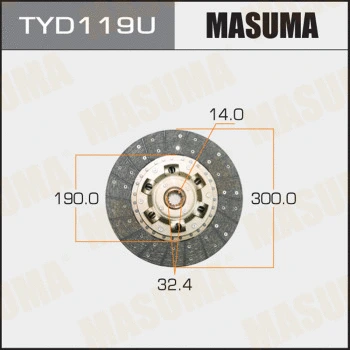 Disque d'embrayage MASUMA TYD119U