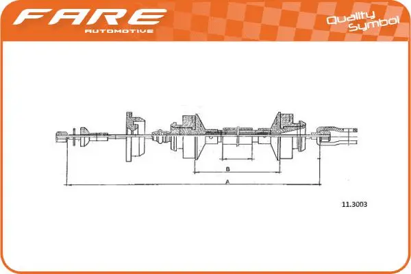 Tirette à câble, commande d'embrayage FARE-RCH 24754