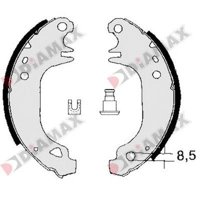 Jeu de mâchoires de frein DIAMAX N01029