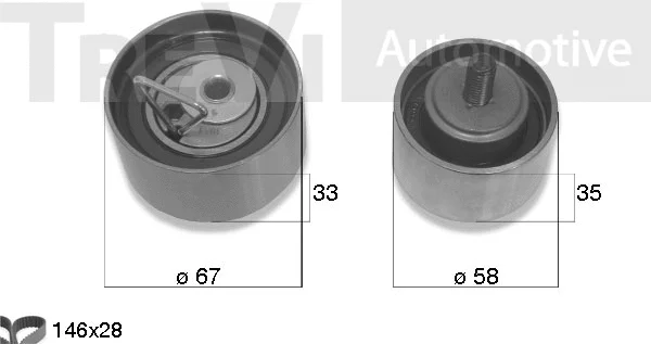 Kit de courroie crantée TREVI AUTOMOTIVE KD1324