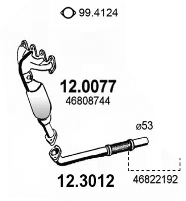 Tuyau d'échappement ASSO 12.3012
