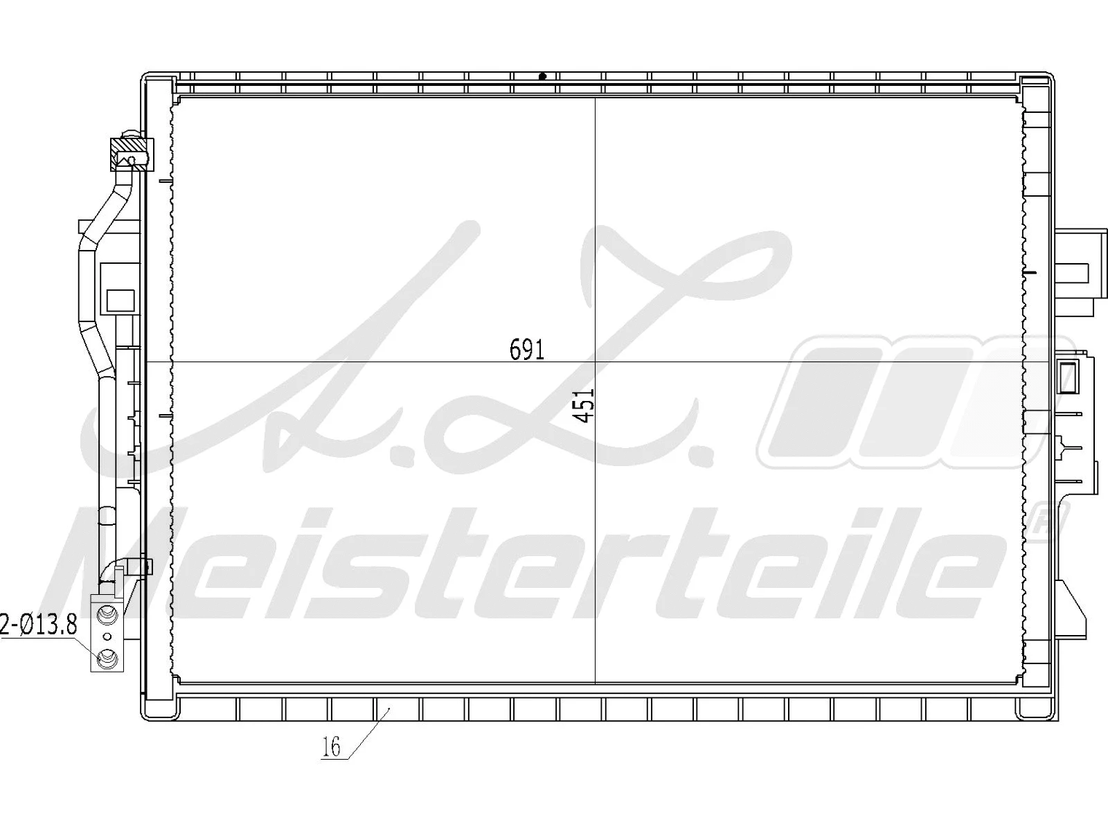 Condenseur, climatisation A.Z. Meisterteile AZMT-45-030-1318