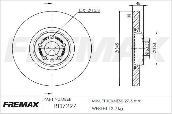 Disque de frein FREMAX BD-7297