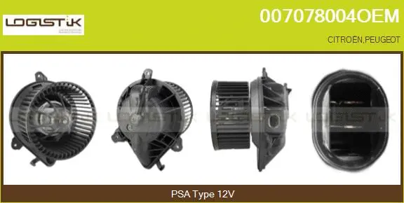 Pulseur d'air habitacle LGK 007078004OEM