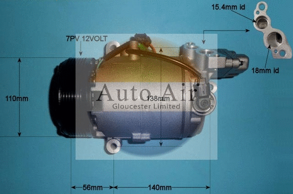 Compresseur, climatisation AUTO AIR GLOUCESTER 14-2084P