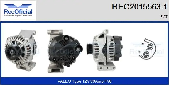 Alternateur RECOFICIAL REC2015563.1