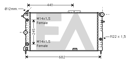 Radiateur, refroidissement du moteur EACLIMA 31R54153