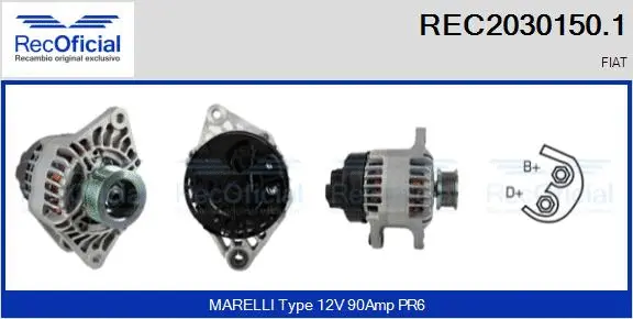 Alternateur RECOFICIAL REC2030150.1