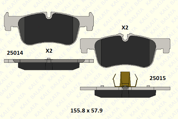 Kit de plaquettes de frein, frein à disque KALE 25014 183 05