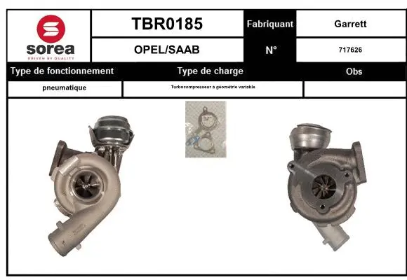 Turbocompresseur, suralimentation EAI TBR0185
