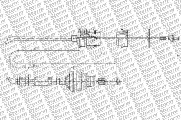 Tirette à câble, commande d'embrayage STORM QUALITY PARTS 070156
