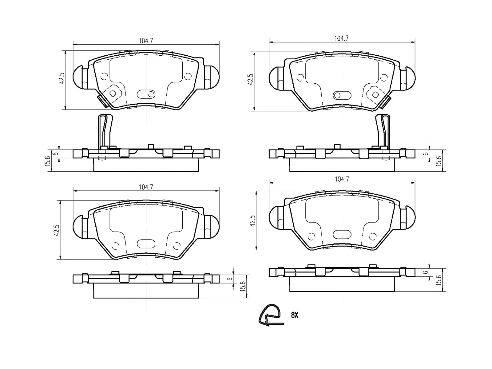 Kit de plaquettes de frein, frein à disque A.Z. Meisterteile AZMT-44-022-1050