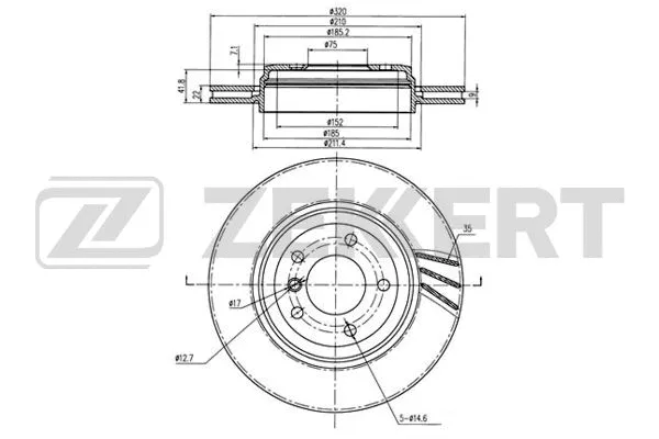 Disque de frein ZEKKERT BS-6223