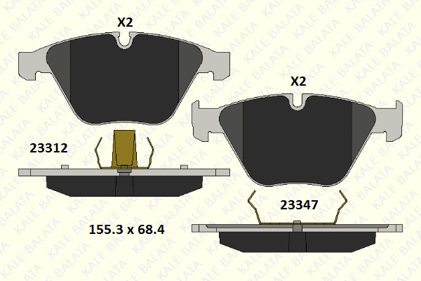 Kit de plaquettes de frein, frein à disque KALE 23347 203 05