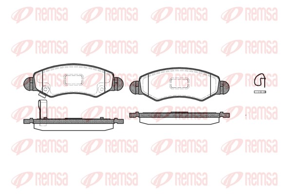 Kit de plaquettes de frein, frein à disque REMSA 0702.21