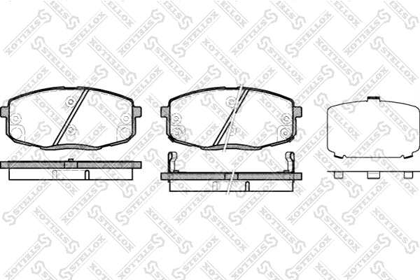 Kit de plaquettes de frein, frein à disque STELLOX 001 083B-SX
