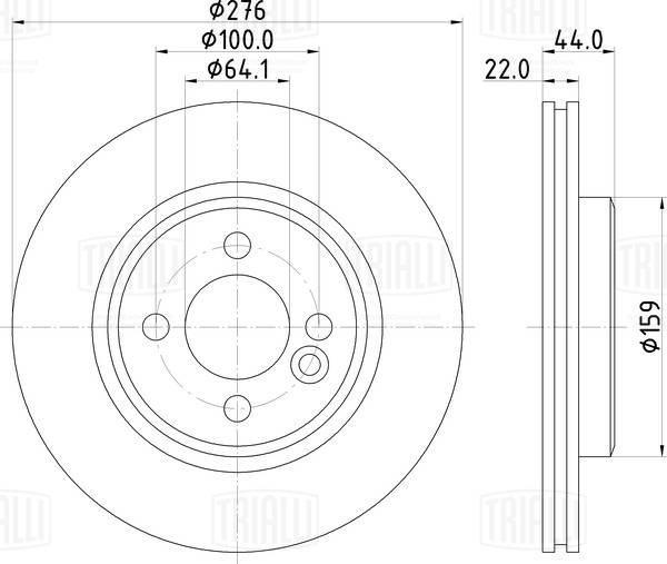 Disque de frein TRIALLI DF 150003