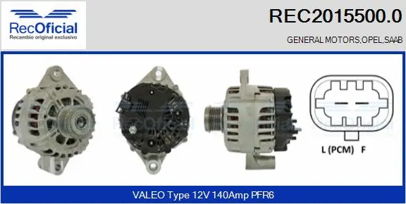 Alternateur RECOFICIAL REC2015500.0