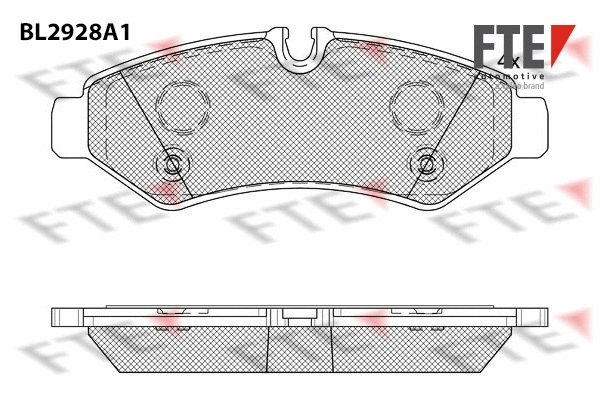 Kit de plaquettes de frein, frein à disque FTE 9011172