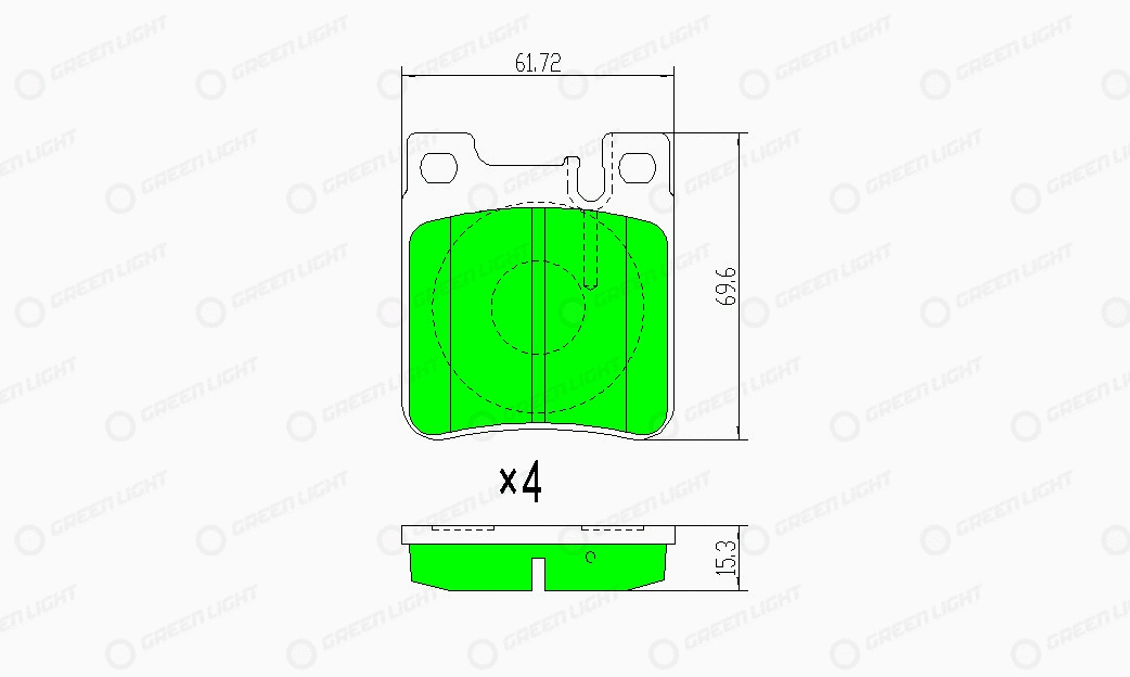 Kit de plaquettes de frein, frein à disque Automotive Adriado GLBP0264