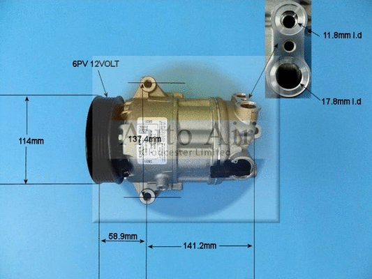 Compresseur, climatisation AUTO AIR GLOUCESTER 14-1468
