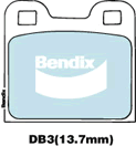 Kit de plaquettes de frein, frein à disque BENDIX-SEA DB3 GCT