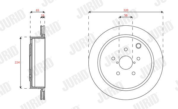 Disque de frein JURID 563548J